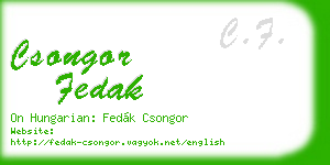 csongor fedak business card