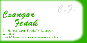 csongor fedak business card